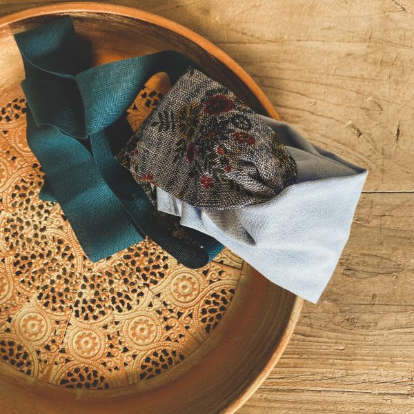 fascia per capelli in lino e cotone