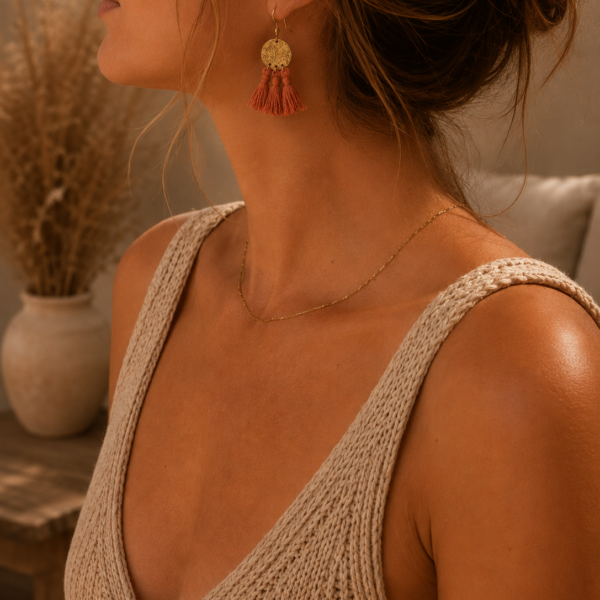 Orecchini Brass tramonto